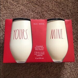 Rae Dunn Wine Glasses Yours & Mine